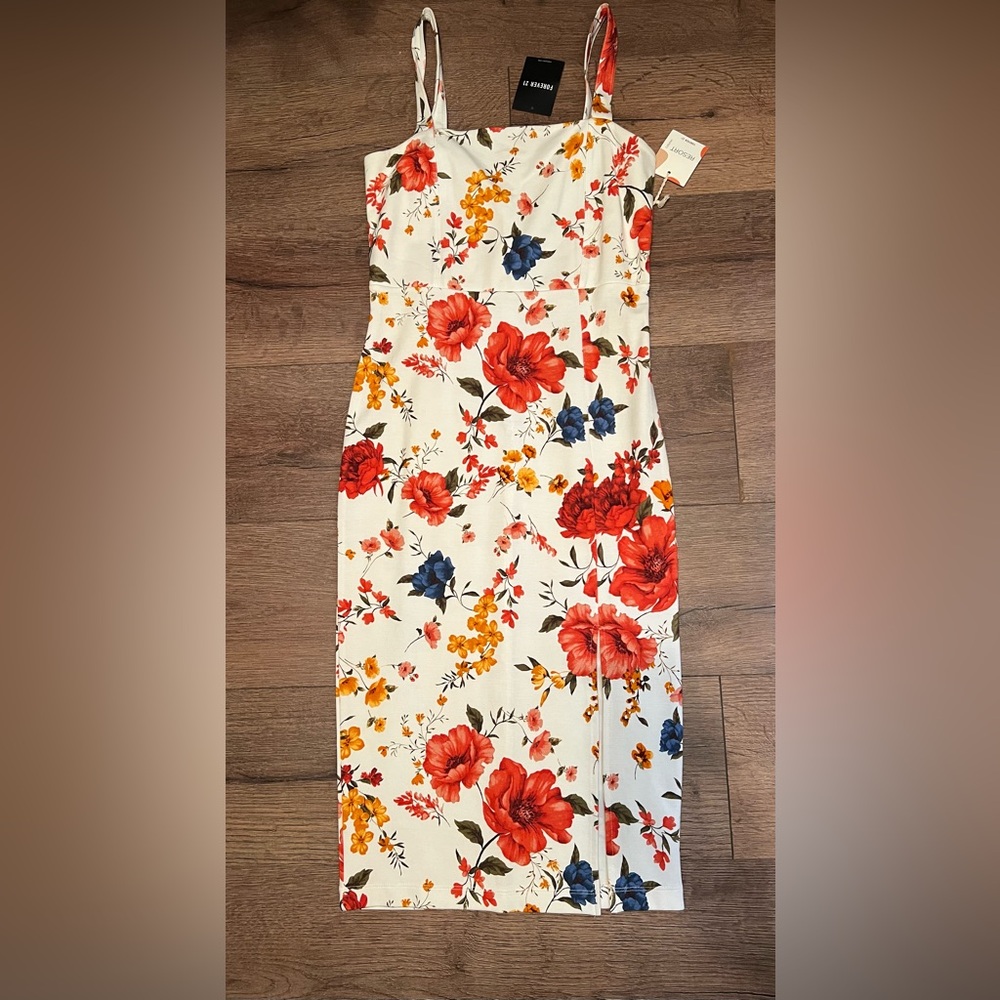Floral Print Strapless Dress